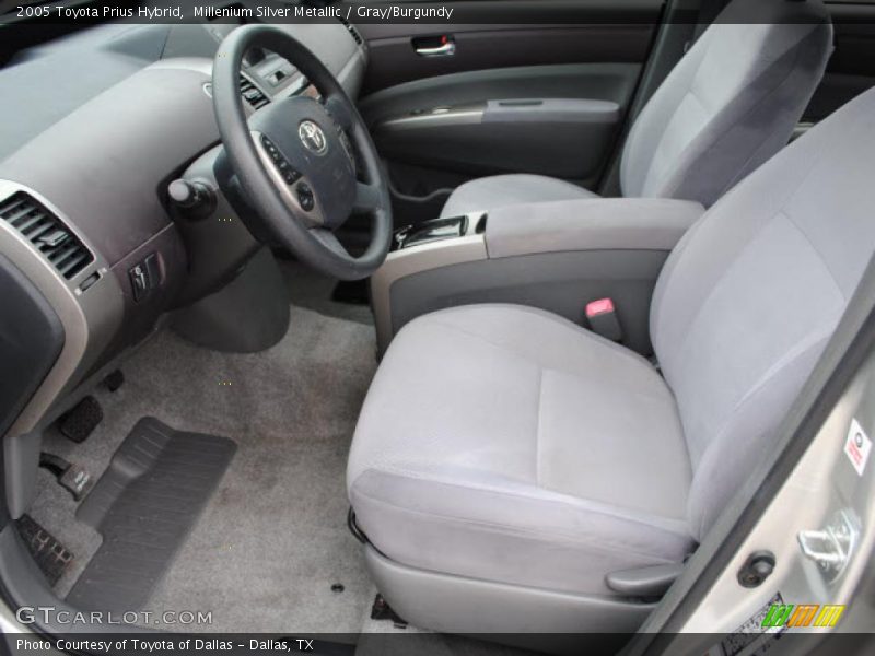 Millenium Silver Metallic / Gray/Burgundy 2005 Toyota Prius Hybrid