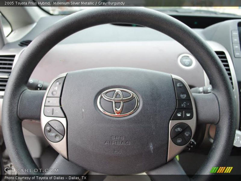 Millenium Silver Metallic / Gray/Burgundy 2005 Toyota Prius Hybrid