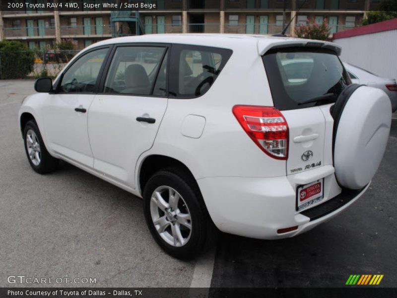 Super White / Sand Beige 2009 Toyota RAV4 4WD