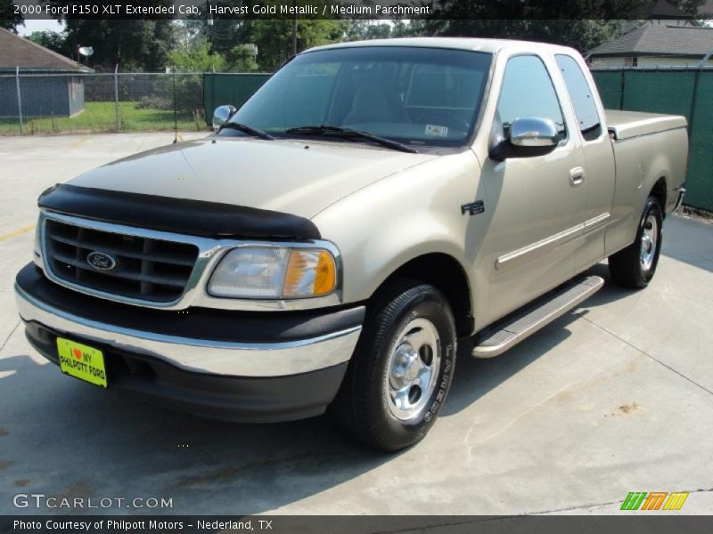 Harvest Gold Metallic / Medium Parchment 2000 Ford F150 XLT Extended Cab