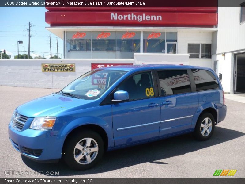 Marathon Blue Pearl / Dark Slate/Light Shale 2008 Dodge Grand Caravan SXT