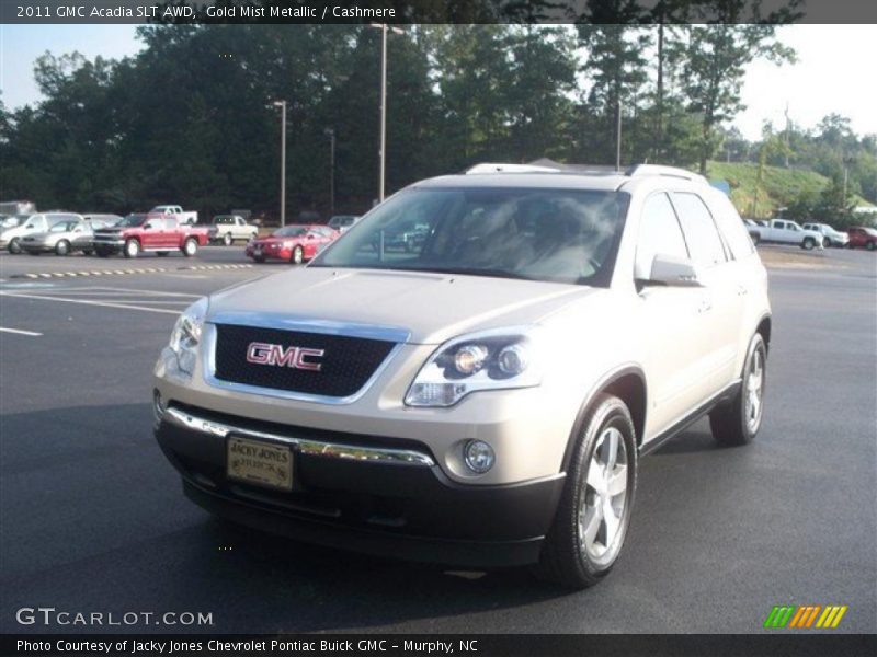 Gold Mist Metallic / Cashmere 2011 GMC Acadia SLT AWD