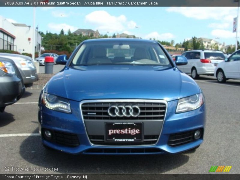 Aruba Blue Pearl Effect / Cardamom Beige 2009 Audi A4 2.0T Premium quattro Sedan