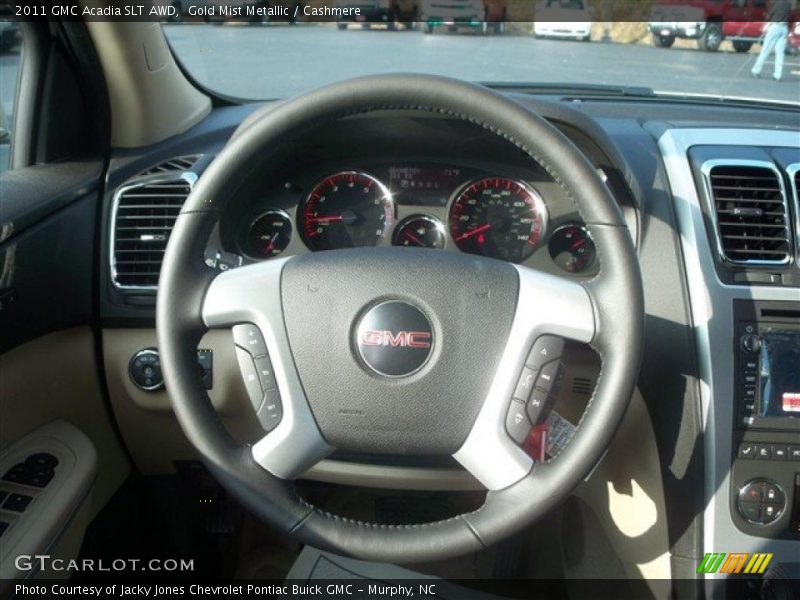 Gold Mist Metallic / Cashmere 2011 GMC Acadia SLT AWD