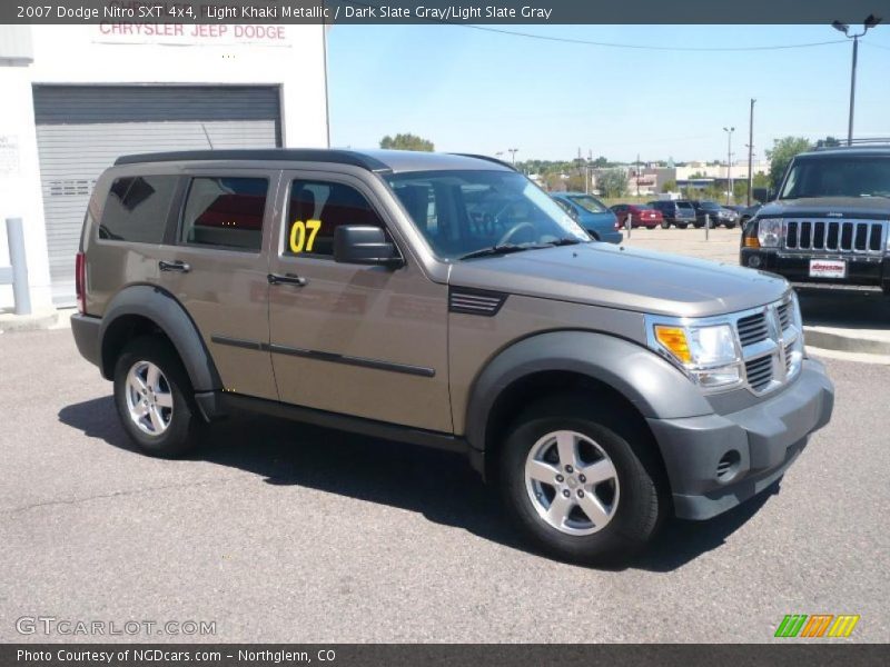 Light Khaki Metallic / Dark Slate Gray/Light Slate Gray 2007 Dodge Nitro SXT 4x4