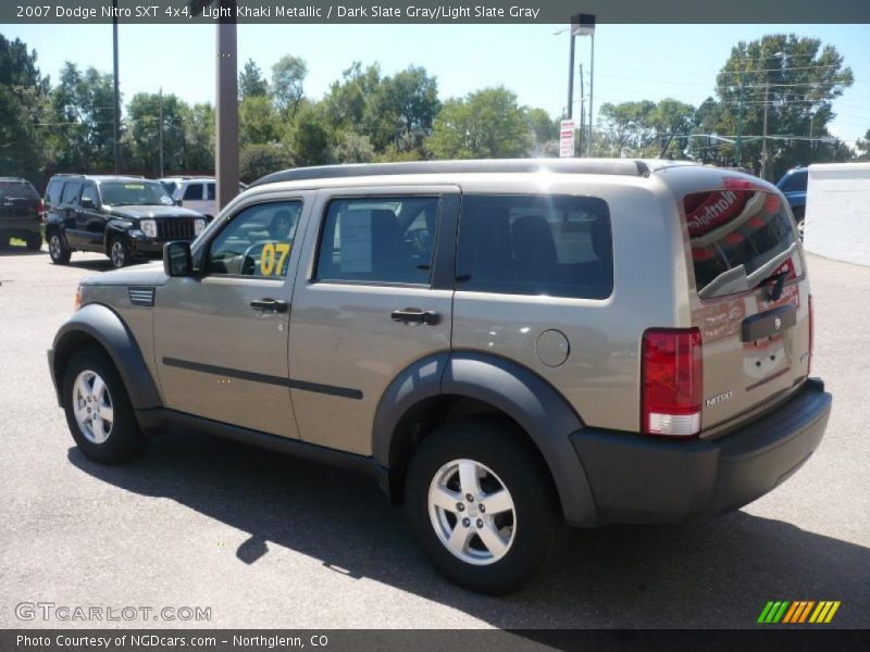 Light Khaki Metallic / Dark Slate Gray/Light Slate Gray 2007 Dodge Nitro SXT 4x4