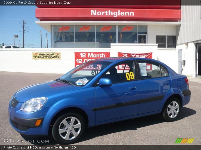 Sapphire Blue / Gray 2009 Kia Rio LX Sedan