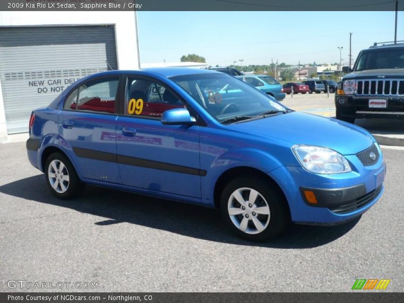 Sapphire Blue / Gray 2009 Kia Rio LX Sedan