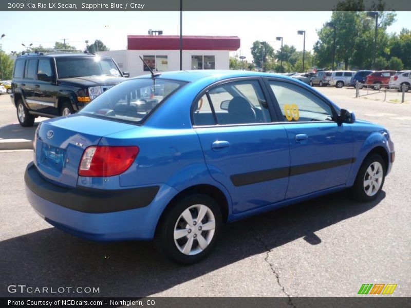 Sapphire Blue / Gray 2009 Kia Rio LX Sedan