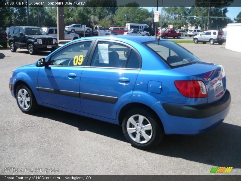 Sapphire Blue / Gray 2009 Kia Rio LX Sedan