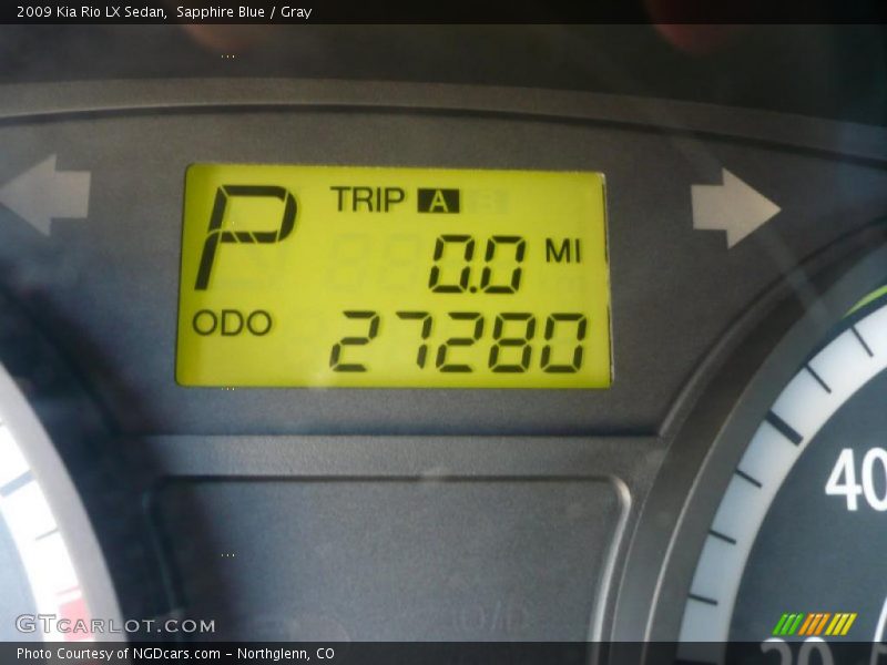 Sapphire Blue / Gray 2009 Kia Rio LX Sedan