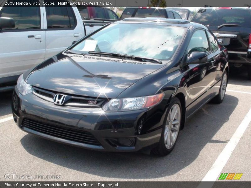 Nighthawk Black Pearl / Black 2008 Honda Civic Si Coupe