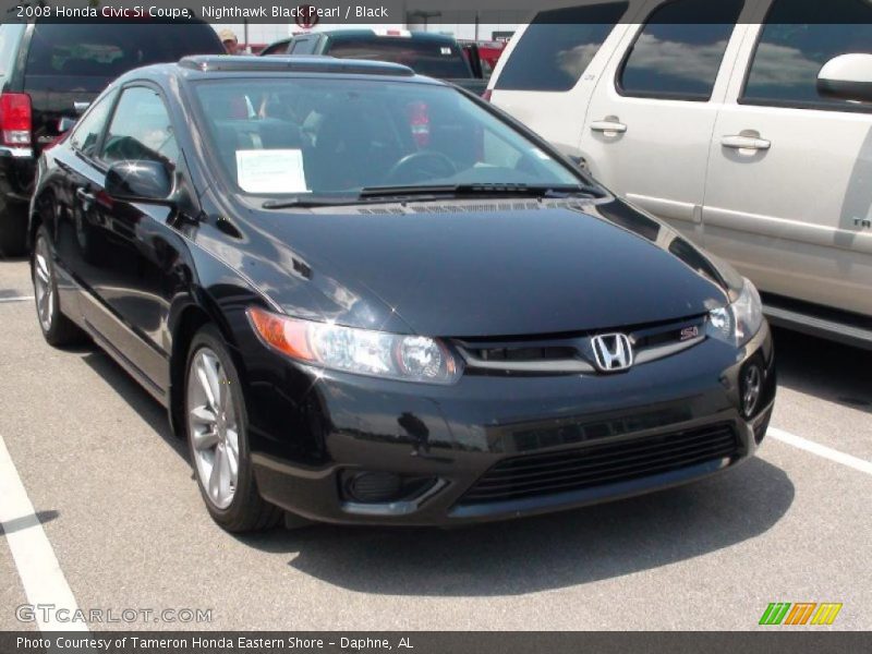 Nighthawk Black Pearl / Black 2008 Honda Civic Si Coupe