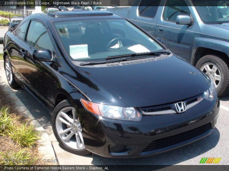 Nighthawk Black Pearl / Black 2008 Honda Civic Si Coupe