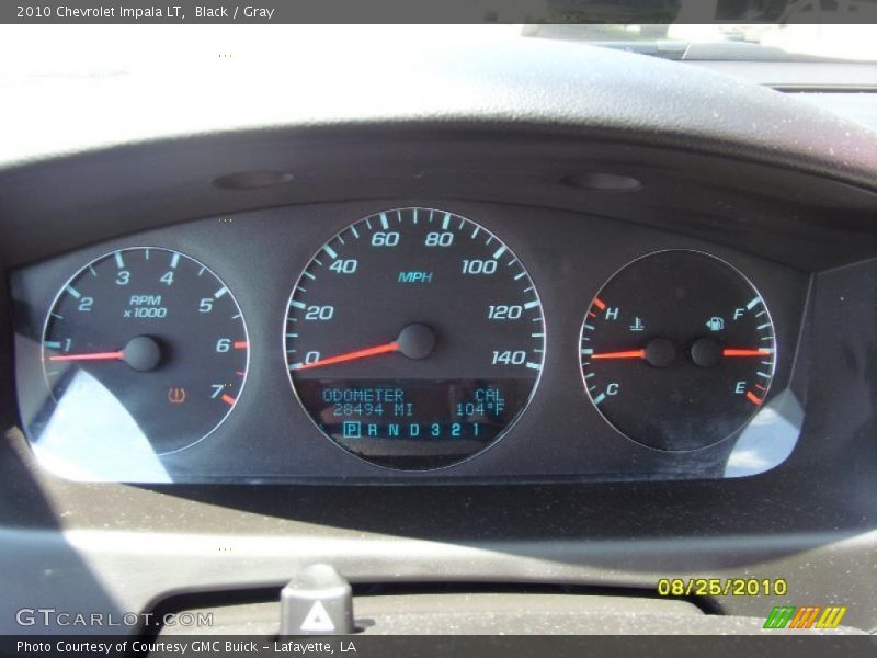 Black / Gray 2010 Chevrolet Impala LT