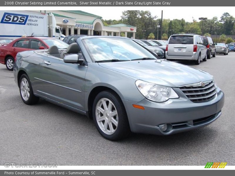 Silver Steel Metallic / Dark Slate Gray/Light Slate Gray 2008 Chrysler Sebring Limited Convertible