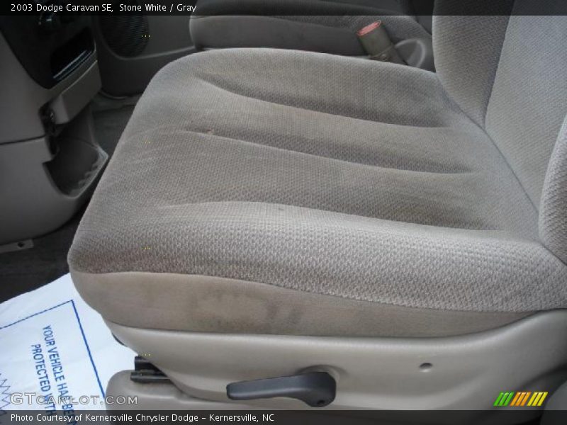 Stone White / Gray 2003 Dodge Caravan SE