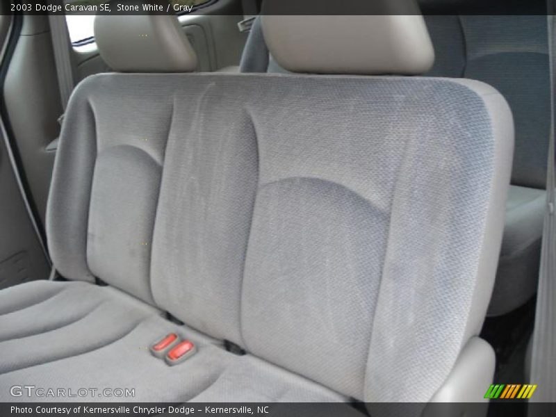 Stone White / Gray 2003 Dodge Caravan SE