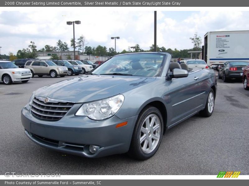 Silver Steel Metallic / Dark Slate Gray/Light Slate Gray 2008 Chrysler Sebring Limited Convertible