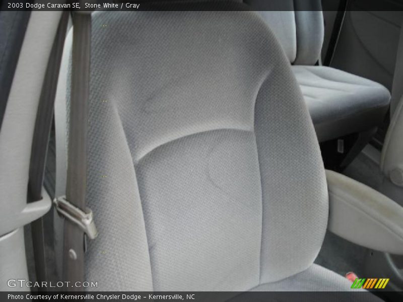 Stone White / Gray 2003 Dodge Caravan SE