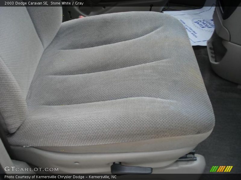 Stone White / Gray 2003 Dodge Caravan SE