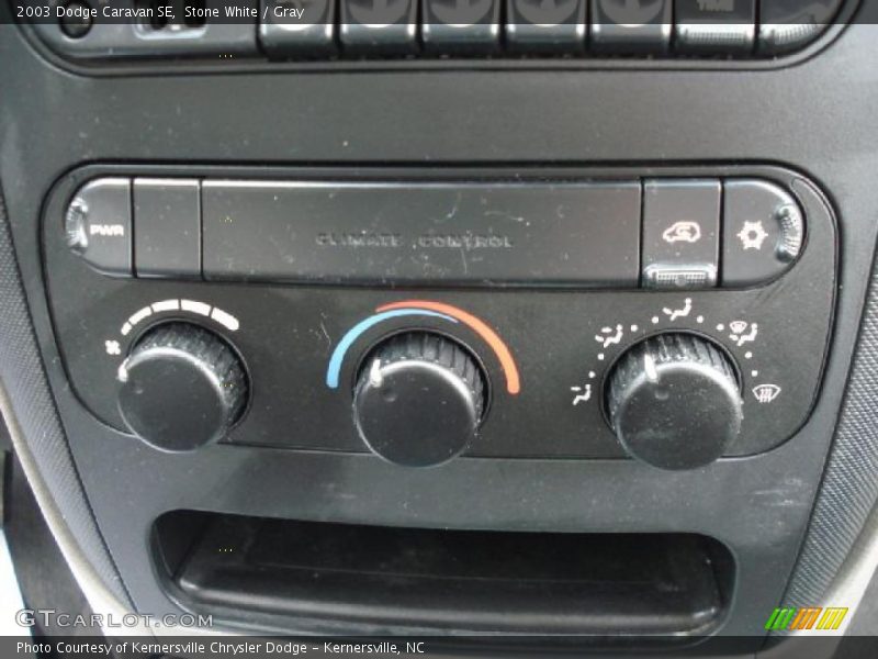 Stone White / Gray 2003 Dodge Caravan SE