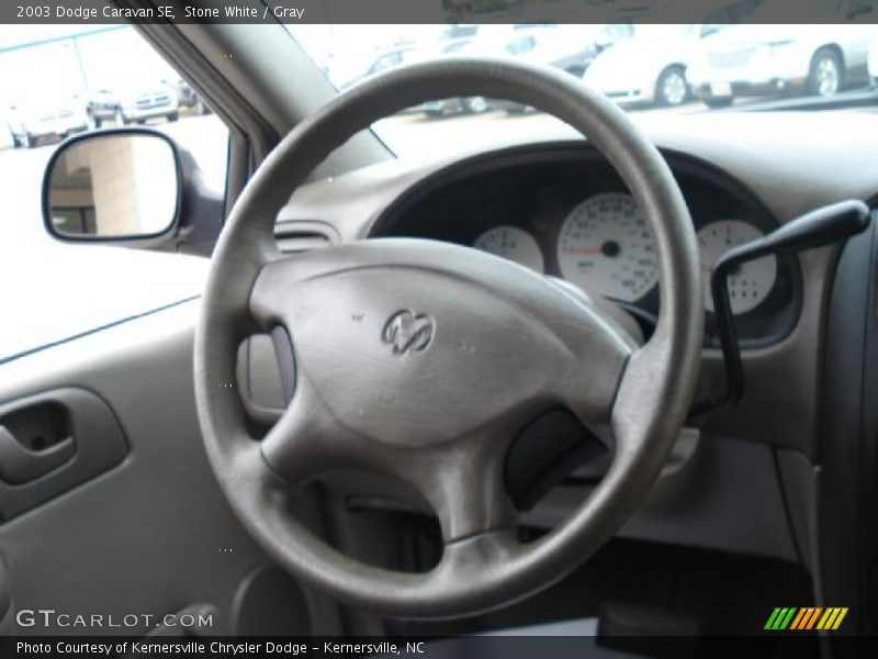 Stone White / Gray 2003 Dodge Caravan SE