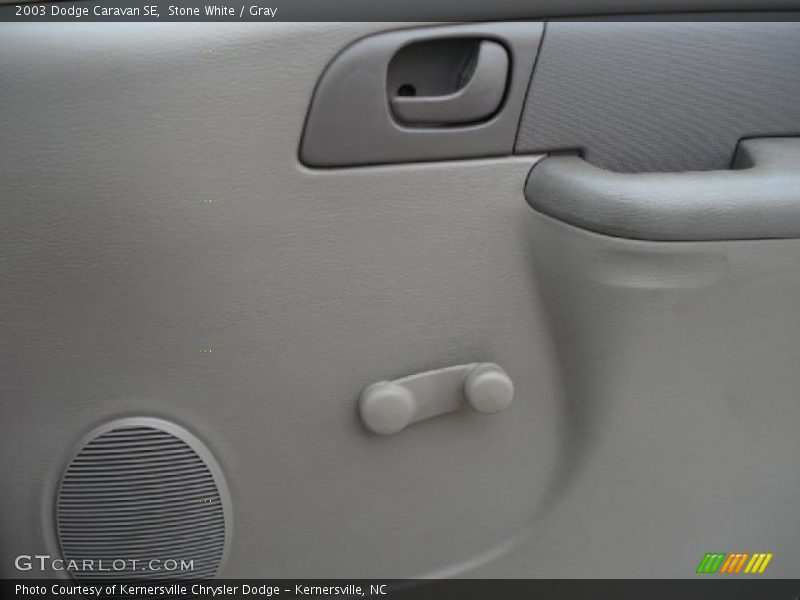Stone White / Gray 2003 Dodge Caravan SE