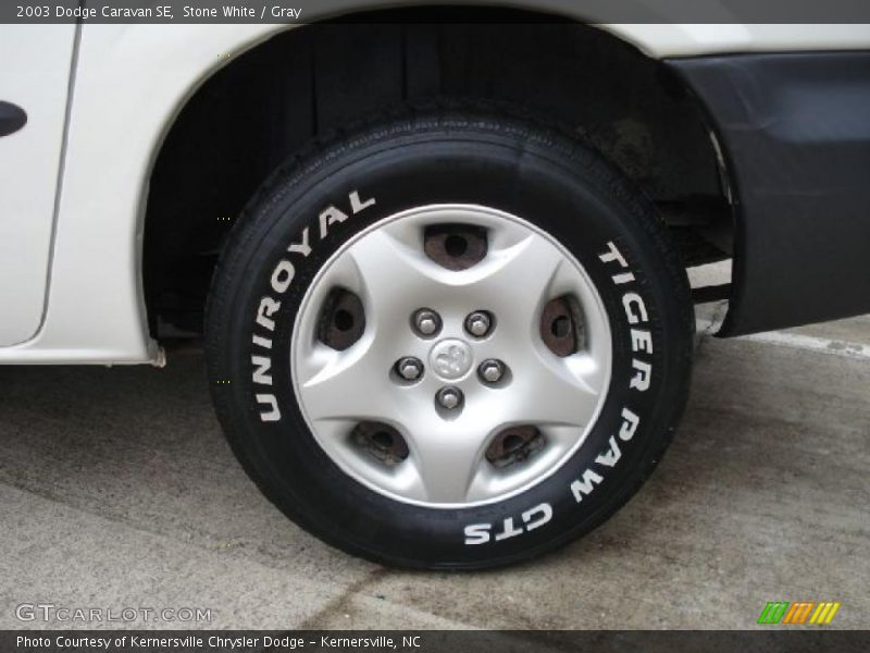 Stone White / Gray 2003 Dodge Caravan SE