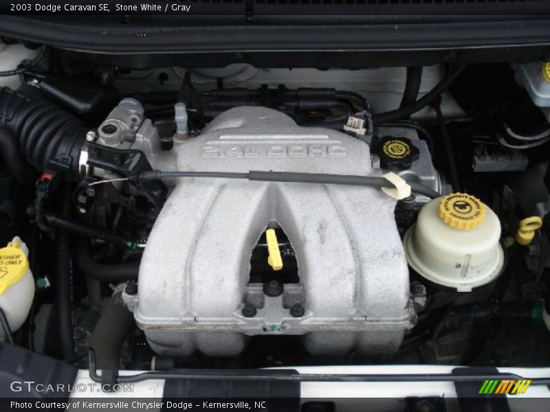 Stone White / Gray 2003 Dodge Caravan SE