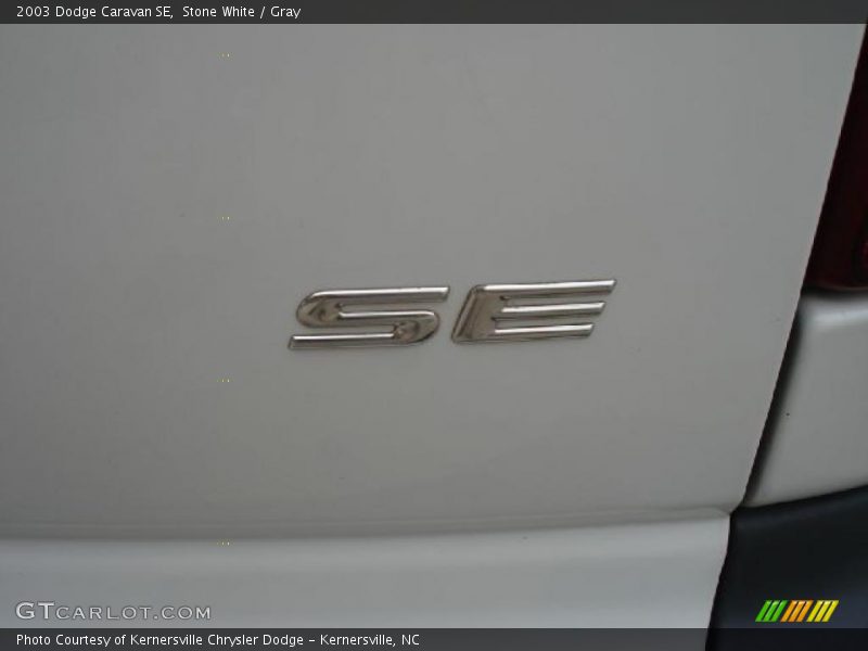 Stone White / Gray 2003 Dodge Caravan SE