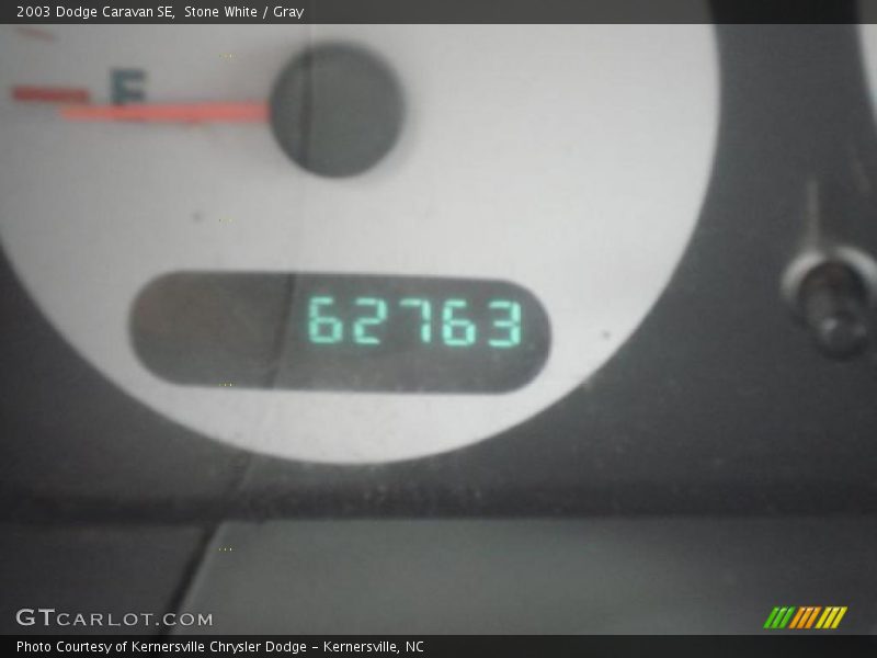 Stone White / Gray 2003 Dodge Caravan SE