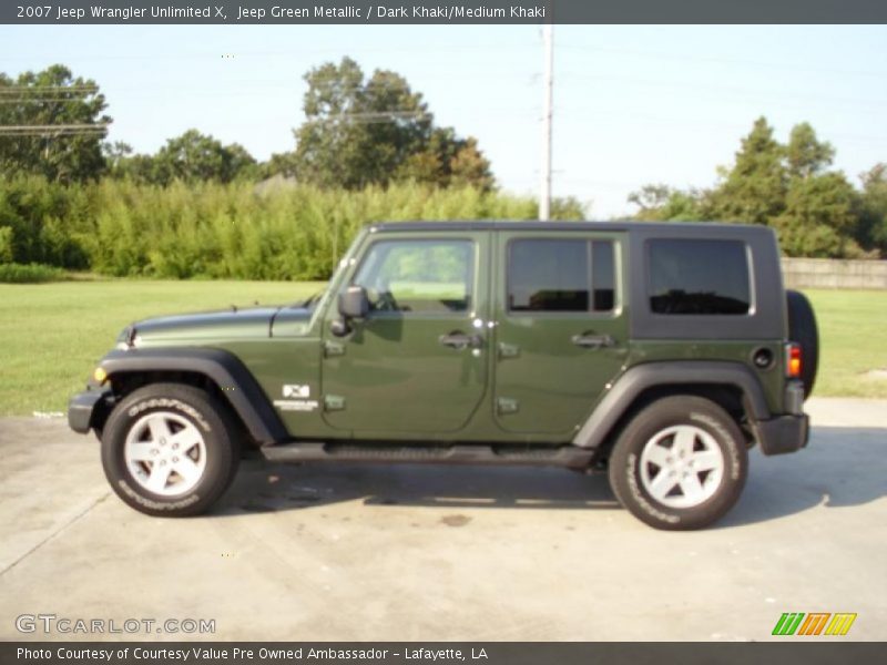 Jeep Green Metallic / Dark Khaki/Medium Khaki 2007 Jeep Wrangler Unlimited X