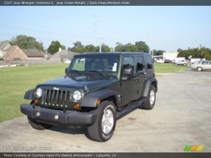 Jeep Green Metallic / Dark Khaki/Medium Khaki 2007 Jeep Wrangler Unlimited X