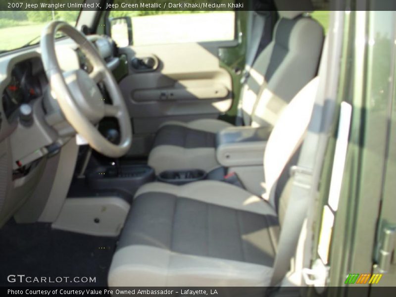 Jeep Green Metallic / Dark Khaki/Medium Khaki 2007 Jeep Wrangler Unlimited X
