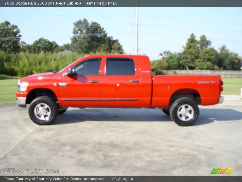 Flame Red / Khaki 2008 Dodge Ram 2500 SXT Mega Cab 4x4