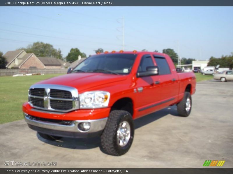 Flame Red / Khaki 2008 Dodge Ram 2500 SXT Mega Cab 4x4