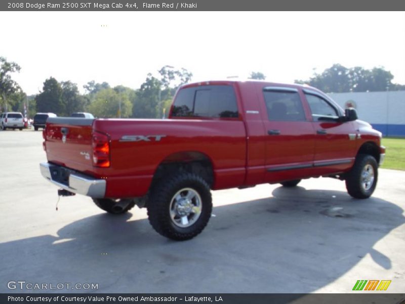 Flame Red / Khaki 2008 Dodge Ram 2500 SXT Mega Cab 4x4