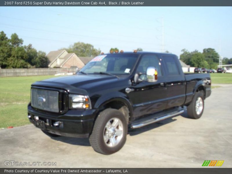Black / Black Leather 2007 Ford F250 Super Duty Harley Davidson Crew Cab 4x4