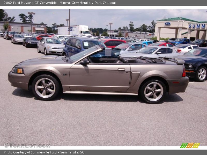 Mineral Grey Metallic / Dark Charcoal 2002 Ford Mustang GT Convertible