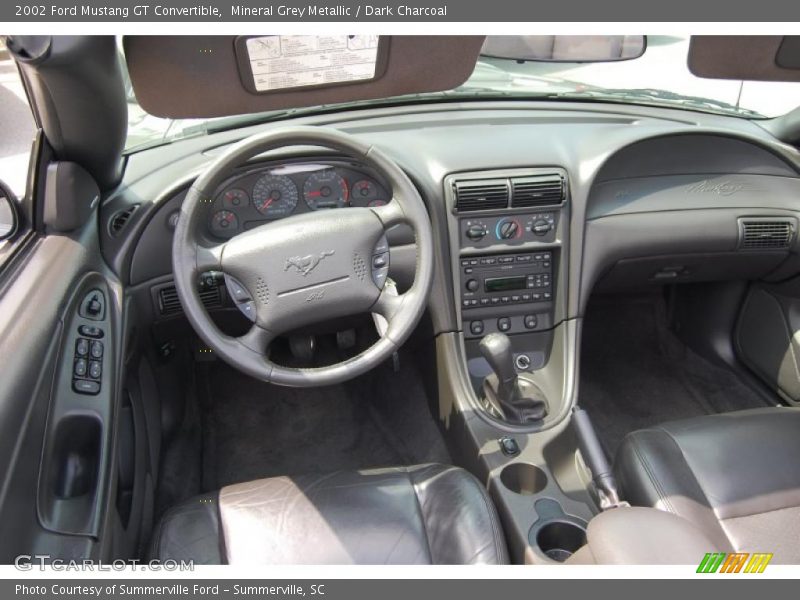 Mineral Grey Metallic / Dark Charcoal 2002 Ford Mustang GT Convertible
