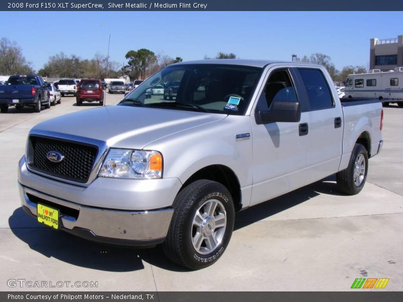 Silver Metallic / Medium Flint Grey 2008 Ford F150 XLT SuperCrew