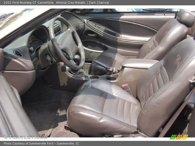 Mineral Grey Metallic / Dark Charcoal 2002 Ford Mustang GT Convertible