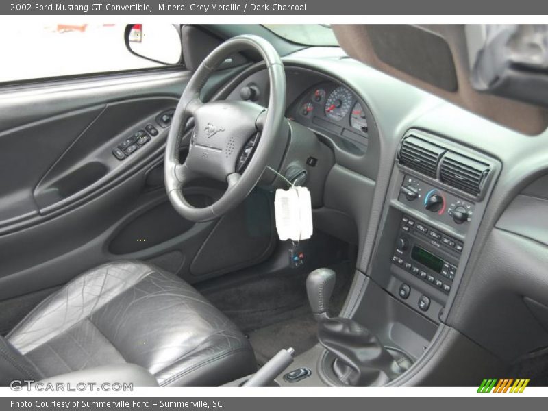 Mineral Grey Metallic / Dark Charcoal 2002 Ford Mustang GT Convertible