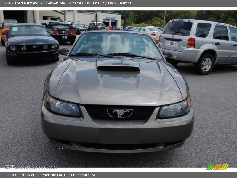 Mineral Grey Metallic / Dark Charcoal 2002 Ford Mustang GT Convertible