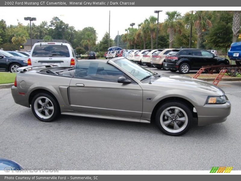 Mineral Grey Metallic / Dark Charcoal 2002 Ford Mustang GT Convertible