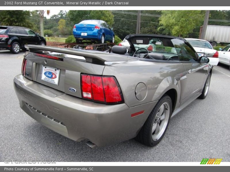 Mineral Grey Metallic / Dark Charcoal 2002 Ford Mustang GT Convertible