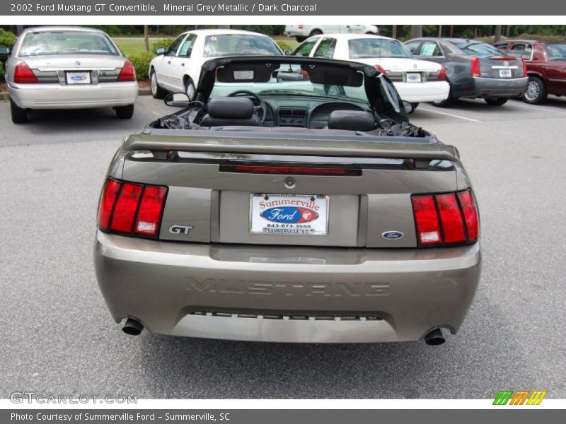 Mineral Grey Metallic / Dark Charcoal 2002 Ford Mustang GT Convertible