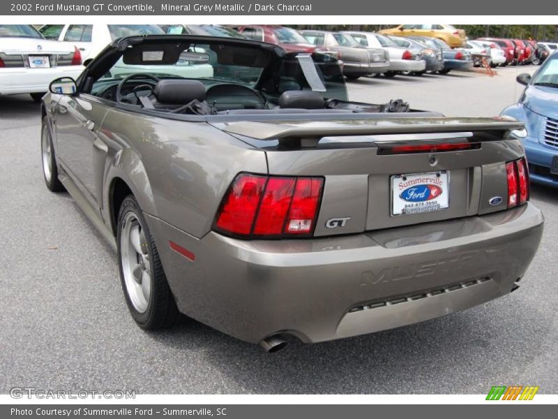 Mineral Grey Metallic / Dark Charcoal 2002 Ford Mustang GT Convertible