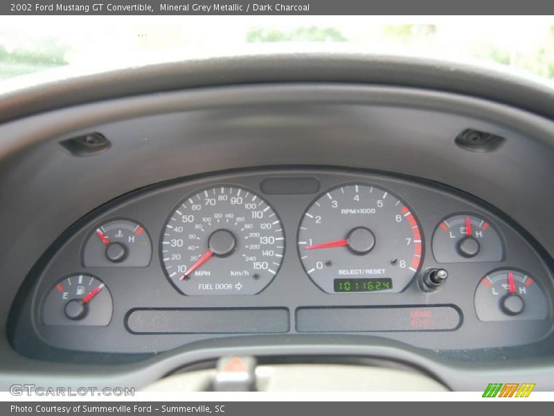 Mineral Grey Metallic / Dark Charcoal 2002 Ford Mustang GT Convertible